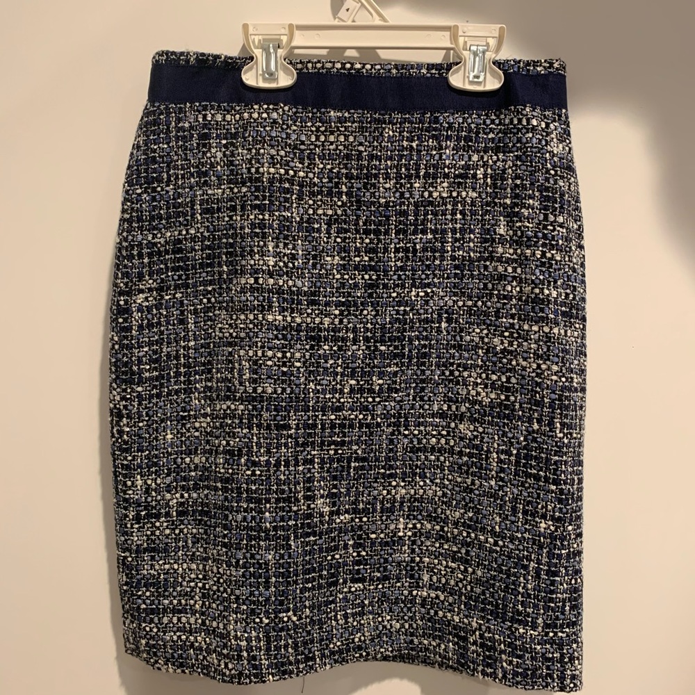 Brooks Brother Petite Lambswool Plaid Boucle Skirt